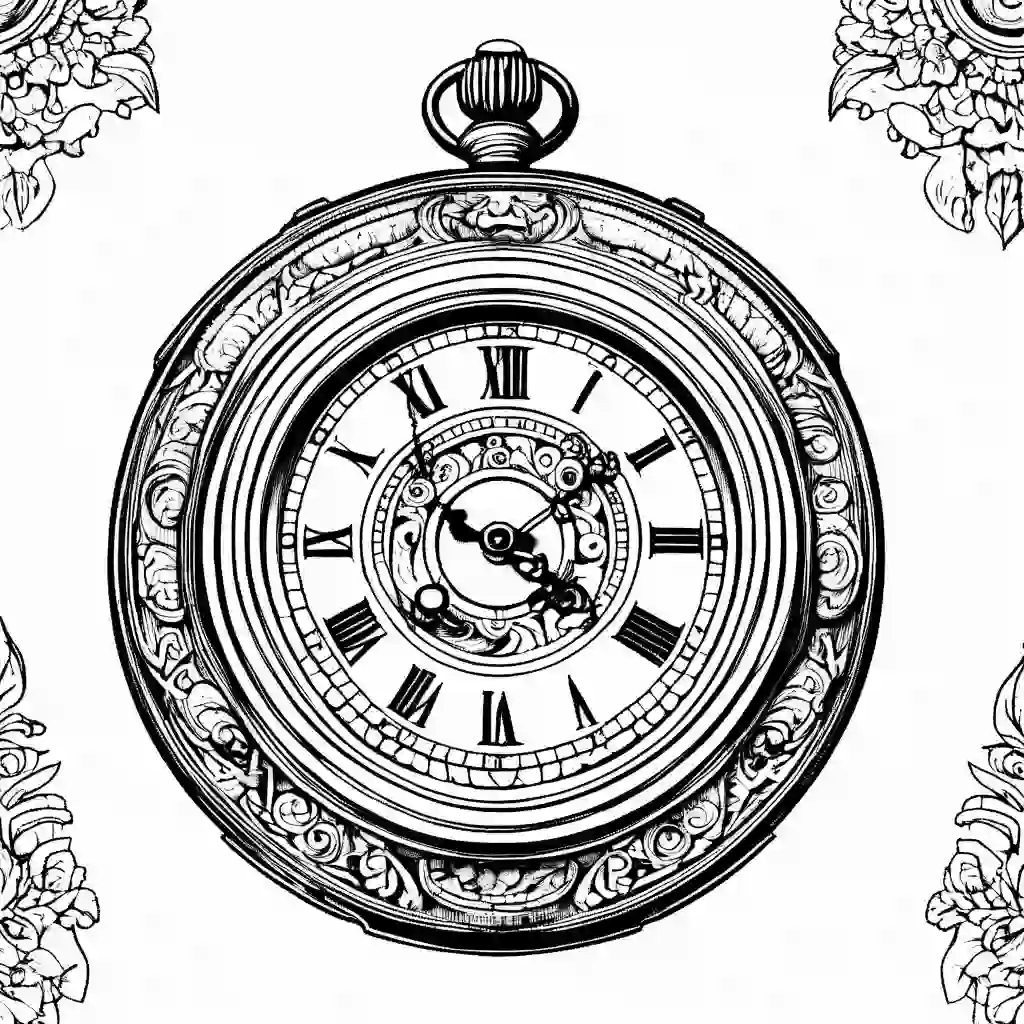 Pocket Watch coloring pages